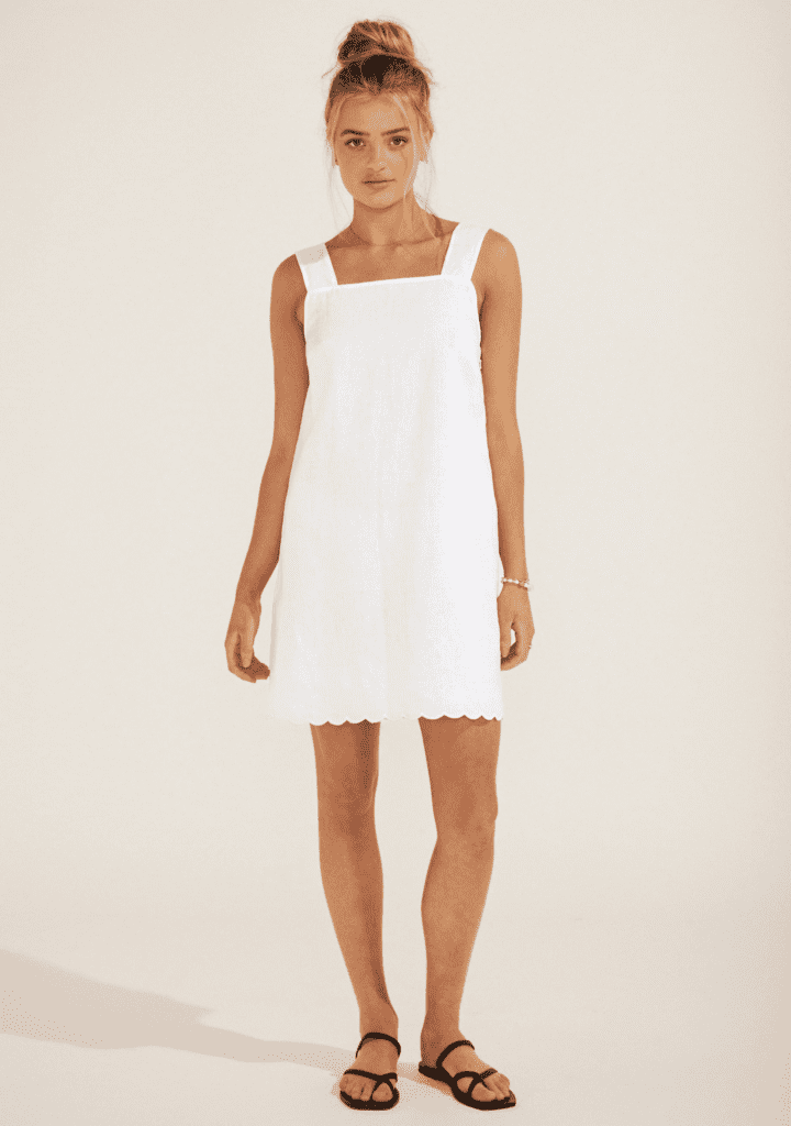 Summer Mini Scallop Dress