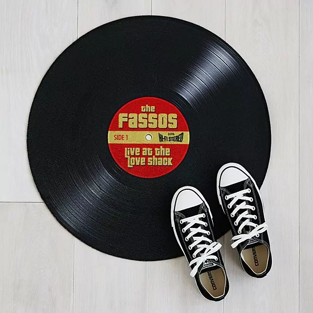 Personalized Vinyl Record Doormat by Uncommon Goods