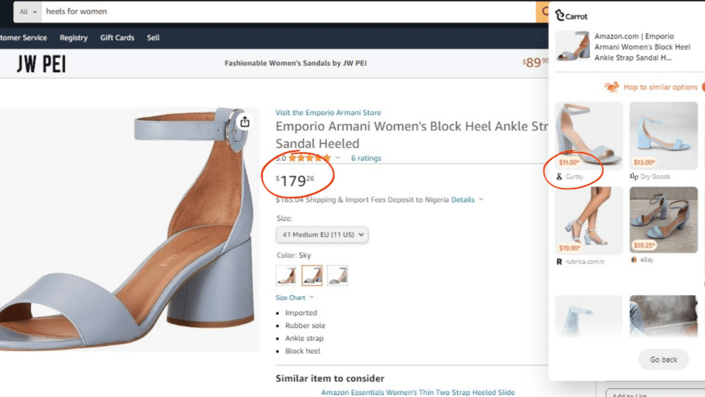 Using Carrot's Deal Hop to find affordable dupes on Amazon