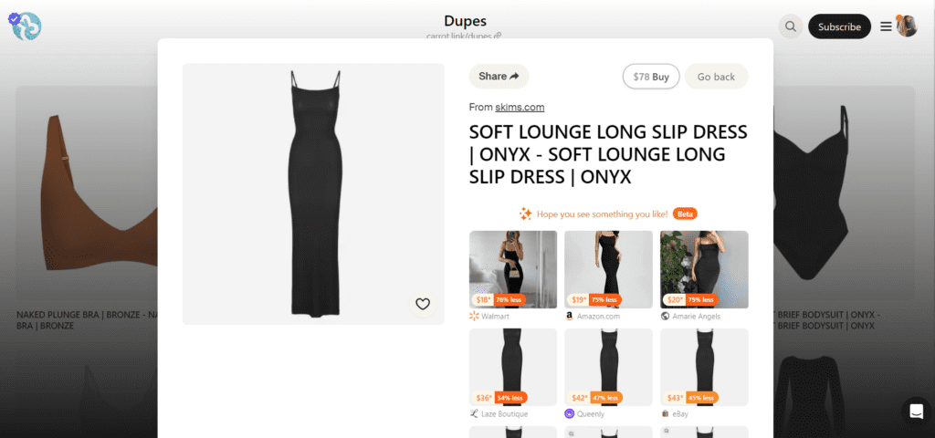 Buy Wallet-Friendly SKIMS Dupes With Carrot