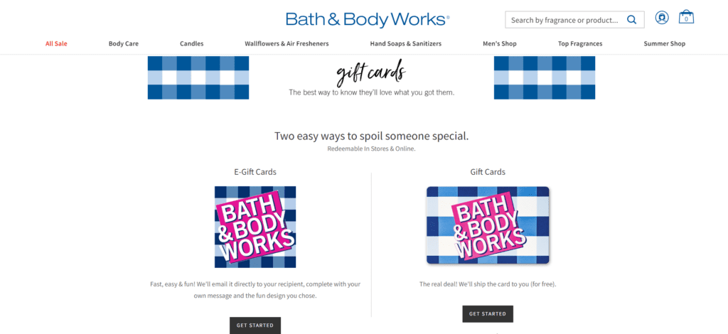 Bath and Body Works Gift Card