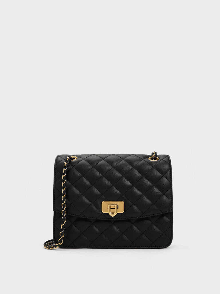 Charles & Keith Quilted Chain Strap Bag