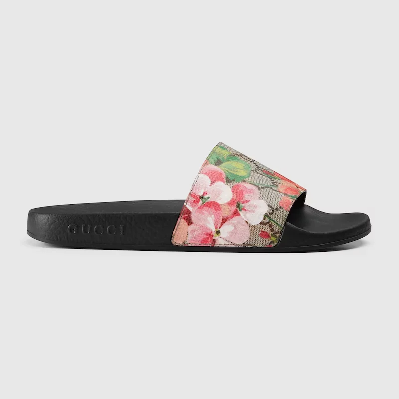 GG Blooms Supreme Floral Slide Sandals