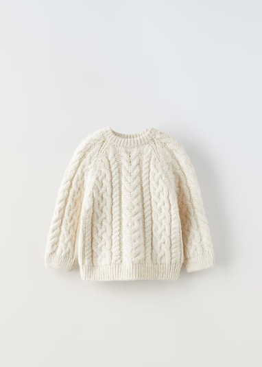 Try Vintage-y Cable Knit Sweater