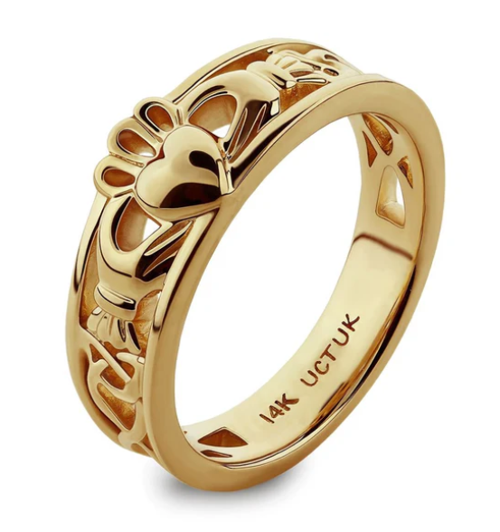 Claddagh Ring in 14K Yellow Gold