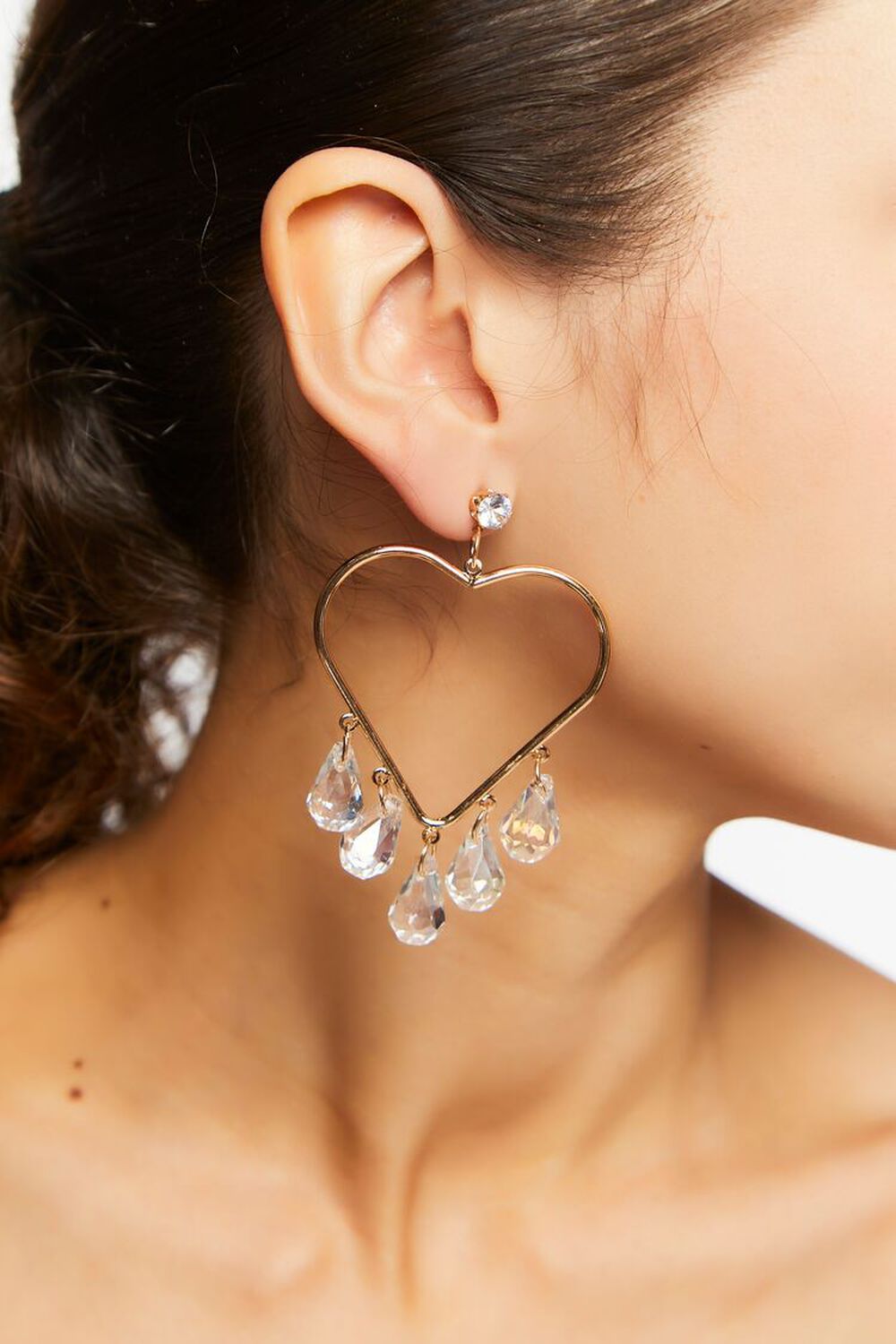 Cutout Heart Chandelier Earrings