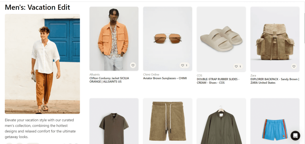 Men's Vacation Collection on Carrot