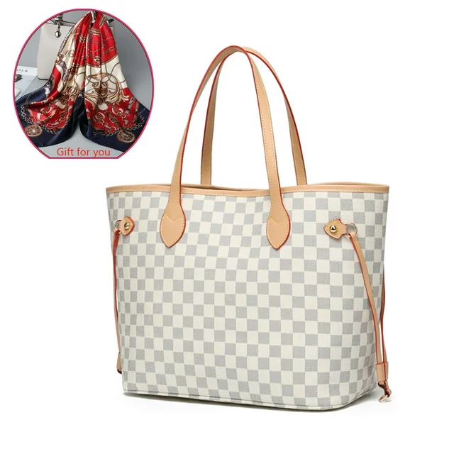 Mila Kate Women’s White Checkered Bag
