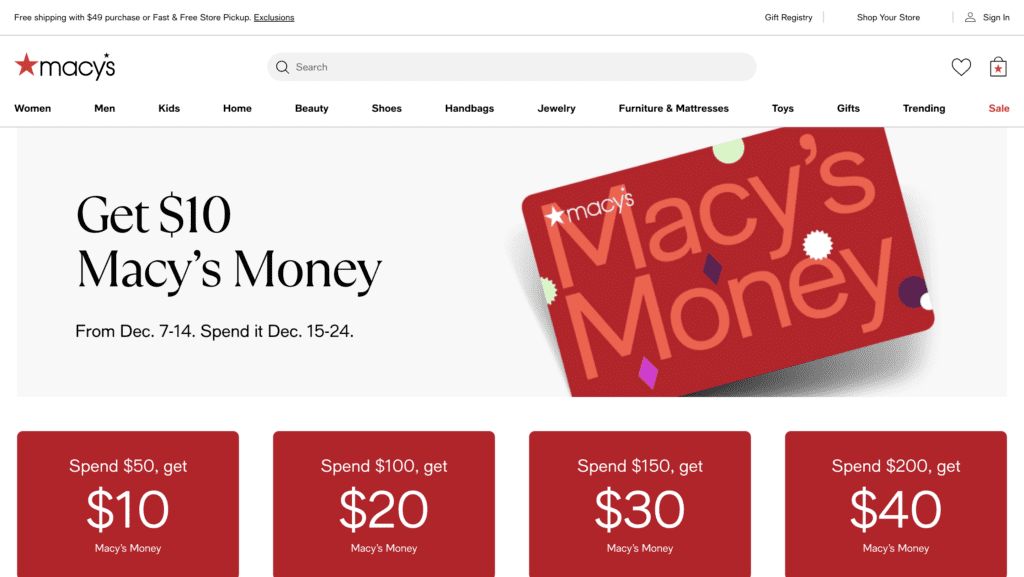 Shop During Events to Earn Macy’s Money