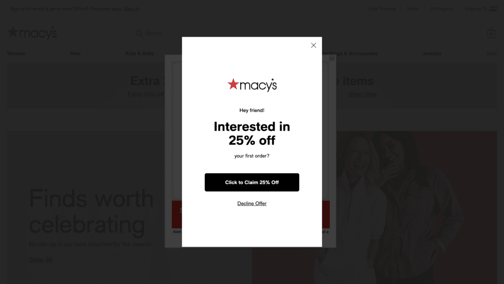 Sign Up for Macy’s Newsletter