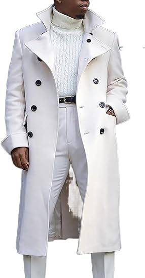 Winter White Cashmere Overcoat